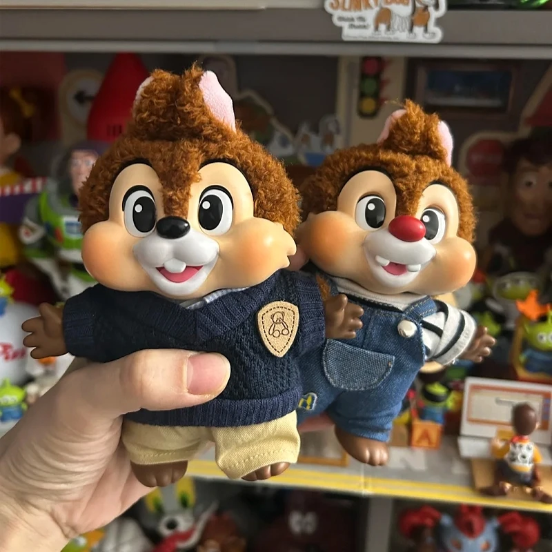 Genuine Mickey Family Cute Together Keychain Series Blind Box Cute Plush Vinyl Doll Pendant Ornament Model Children Toy Gift