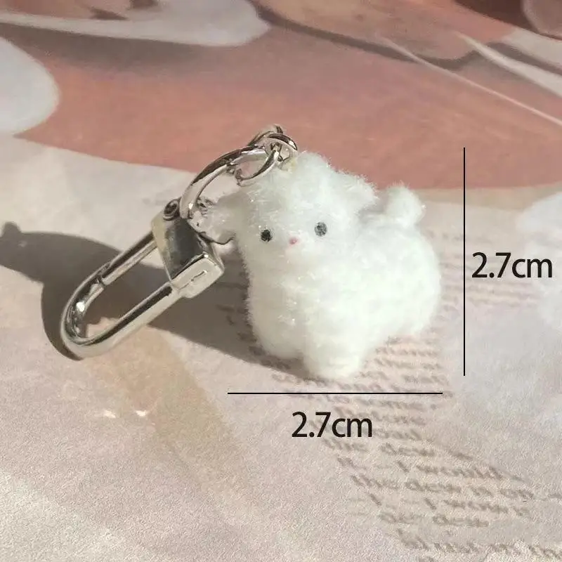 Cute Sweet Cartoon Animals Plush Sheep Keychain For Women Doll Backpack Pendant Accessories Friendship Gift