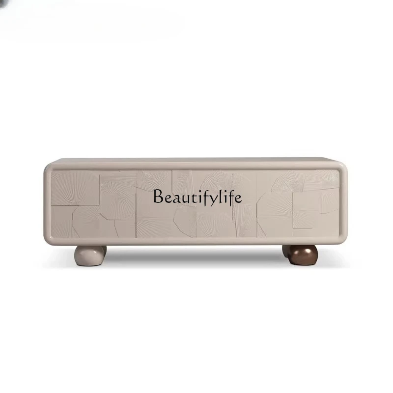 

Nordic light luxury personalized creative TV cabinet storage surprise style villa living room TV cabinet model