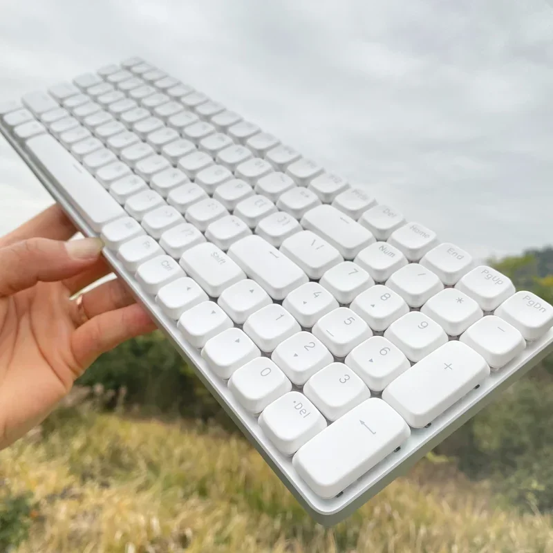 MiFuny Ultrathin Mechanical Keyboard Custom Tri-mode Low profile  Axis Chocolate Axis Aluminum Alloy Panel Magic RGB Keyboard