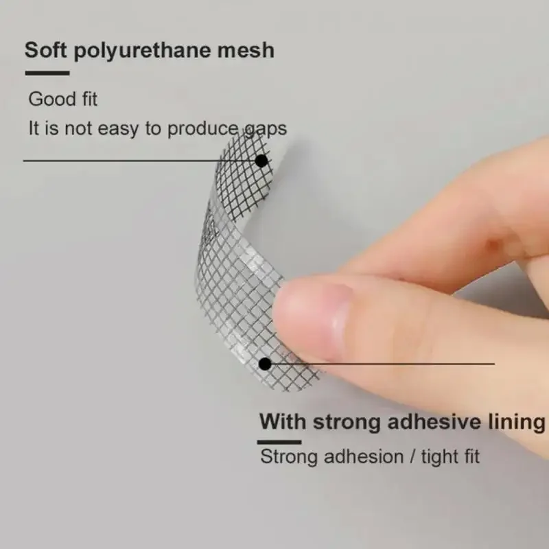 Naprawa ekranu okiennego Samoprzylepna siatka do mocowania drzwi Przeciw owadom Siatka przeciw komarom Naprawa uszkodzonych otworów Łatka przeciw komarom