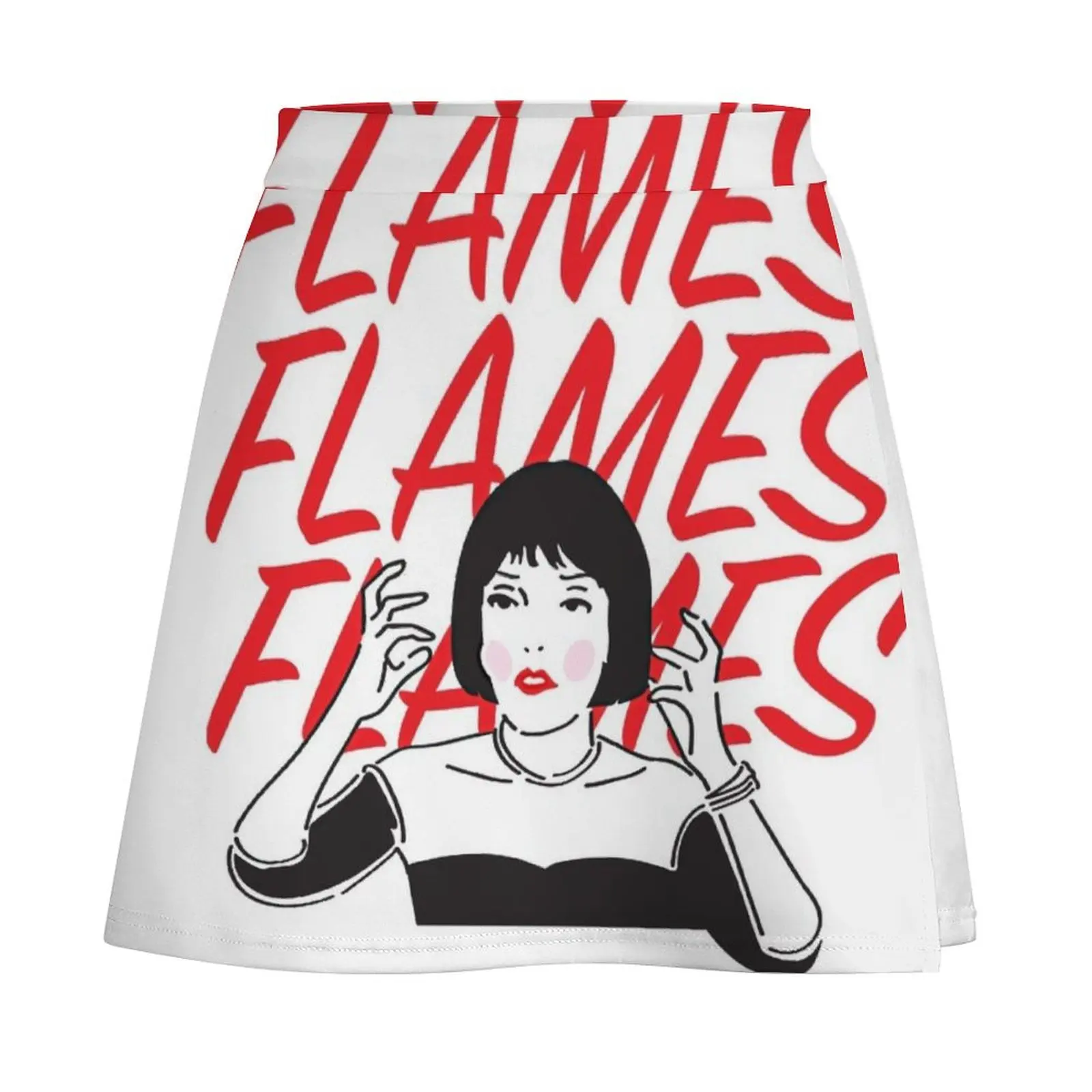 Mrs. White T-Shirt Mini Skirt skorts for women new in external clothes japanese fashion Women's skirts Mini Skirt