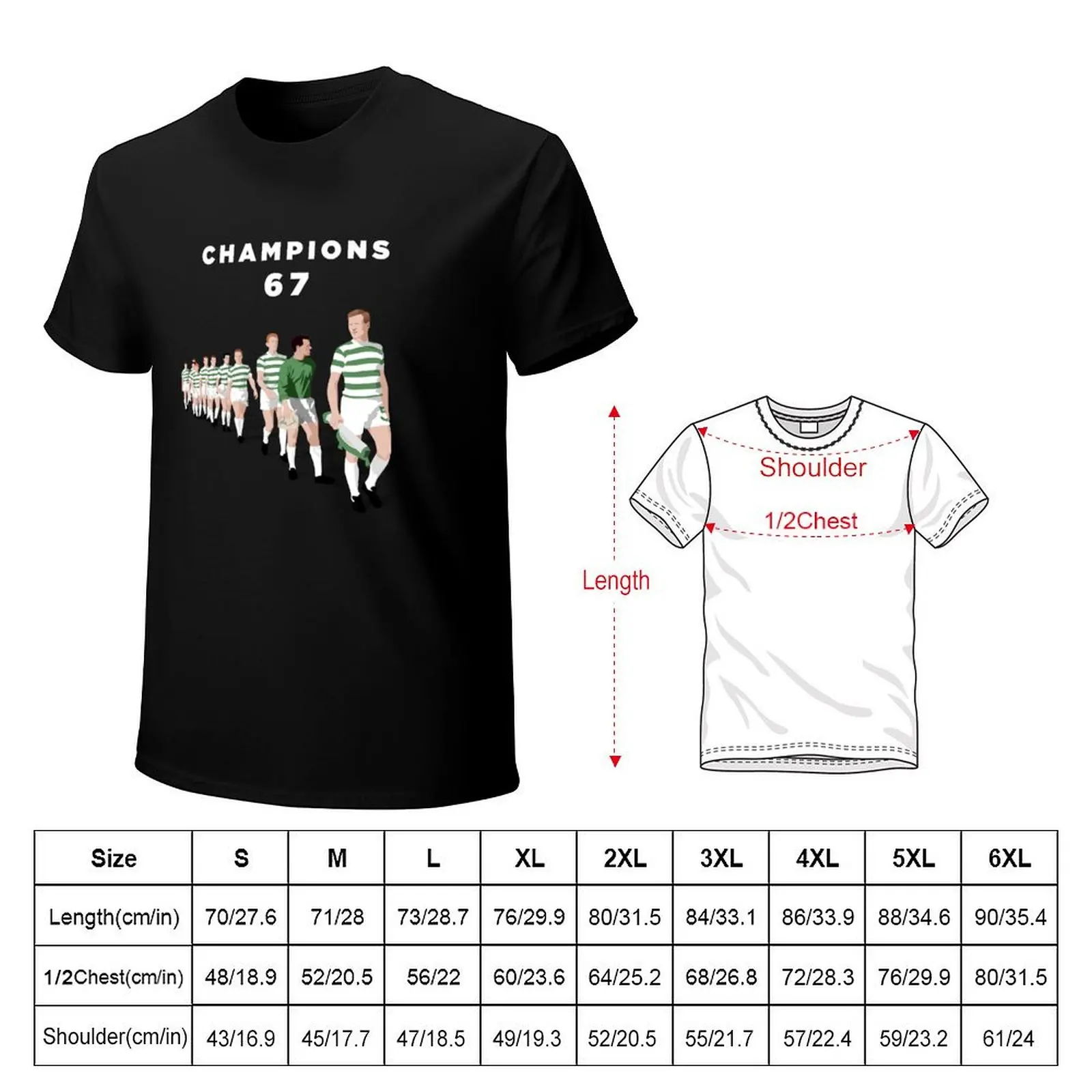 Lisbon Lions - Champions 67 (White text) T-Shirt sweat sublime anime oversized slim fit t shirts for men