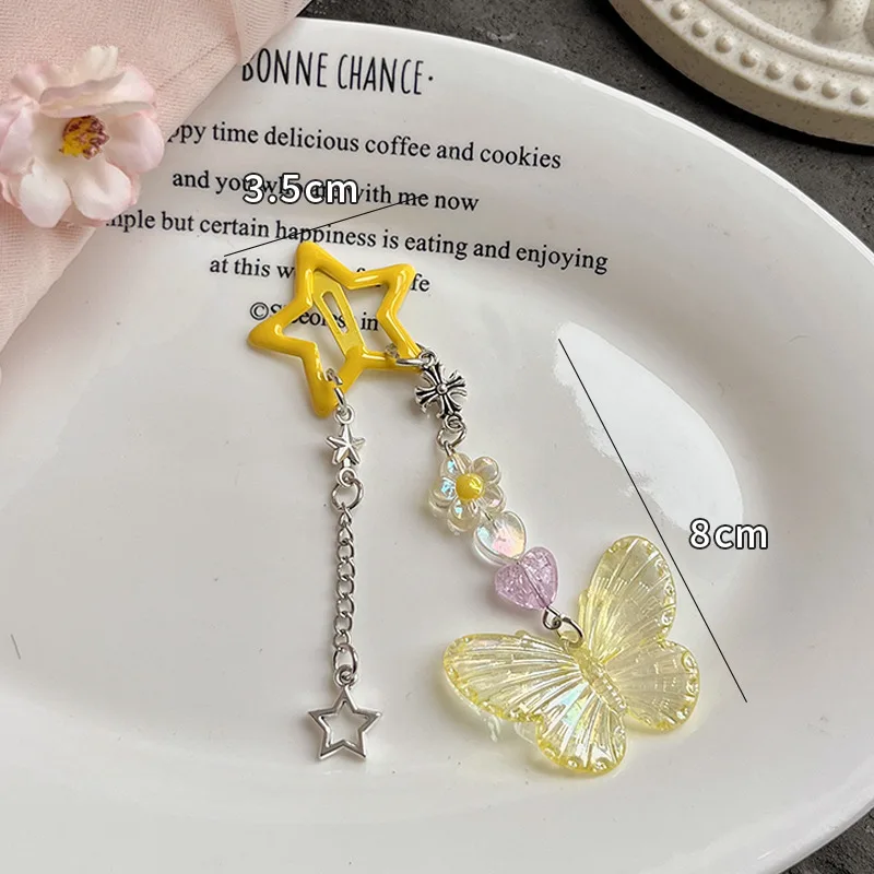 Nette Schmetterling Stern Quaste Haar Clips Frauen Kristall Mädchen Schöne Kinder Süße Rutschte Clip Haarnadeln Blumen Kinder Haar Zubehör – Detail 9