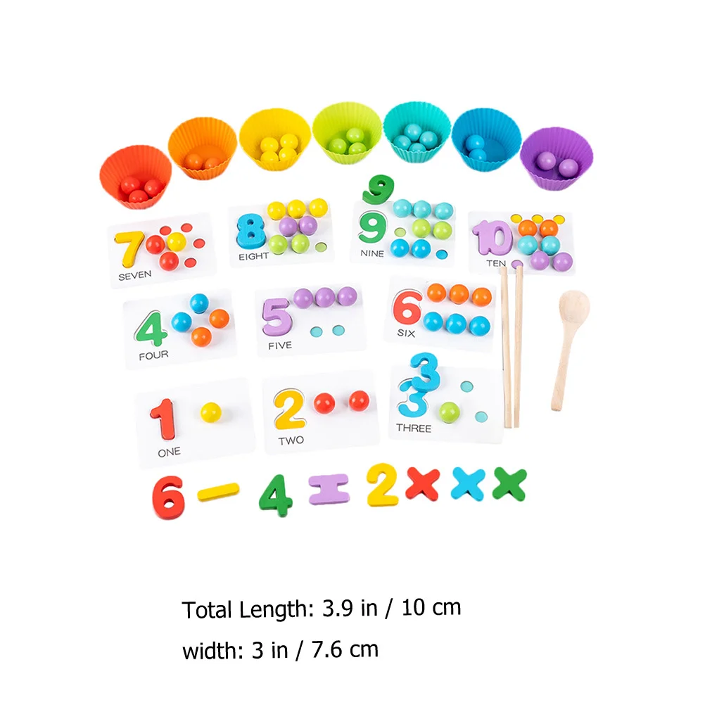 1Set Kinder Mathematik Lernen Aids Holz Anzahl Erkenntnis Vorschule Arithmetik Kreative Denken Hand Auge Koordination Sichere Farbe