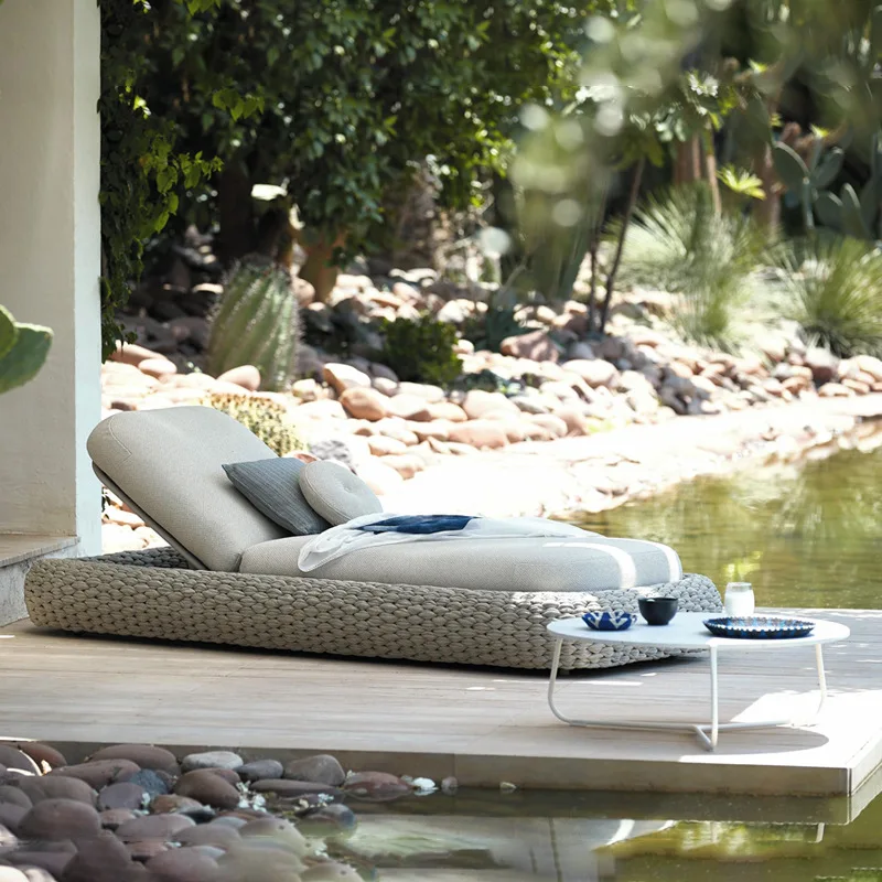 كراسي استلقاء خارجية، فناء حمام سباحة، كراسي من الخيزران، حديقة خارجية، شرفة في الهواء الطلق، مقاومة للماء، واقي من الشمس، شاي للشاطئ الترفيهي