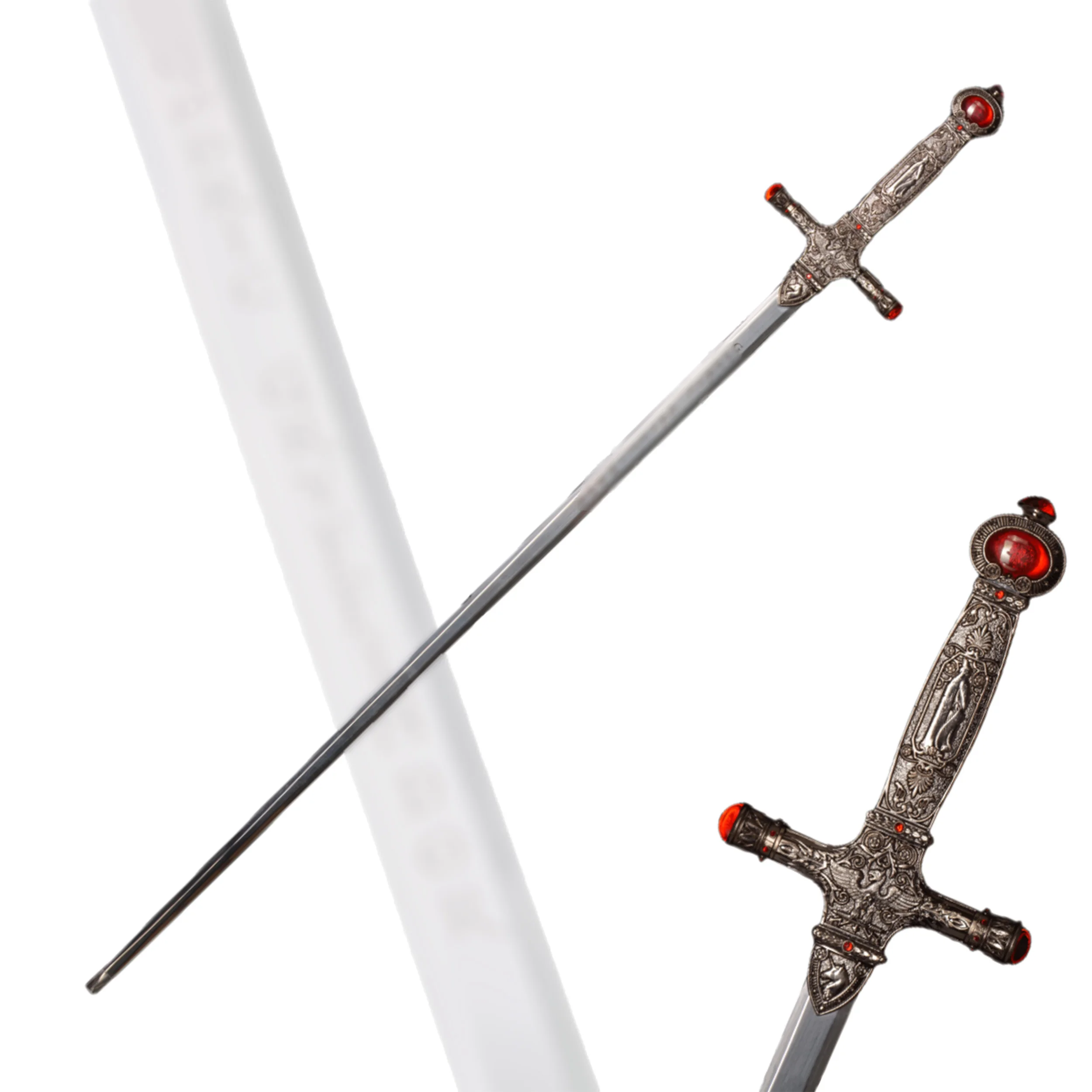 Sierzwaard met zwaardthema en muurbevestiging Roestvrij staal Decoratief ophangbord Cosplay Collectie Decoratie