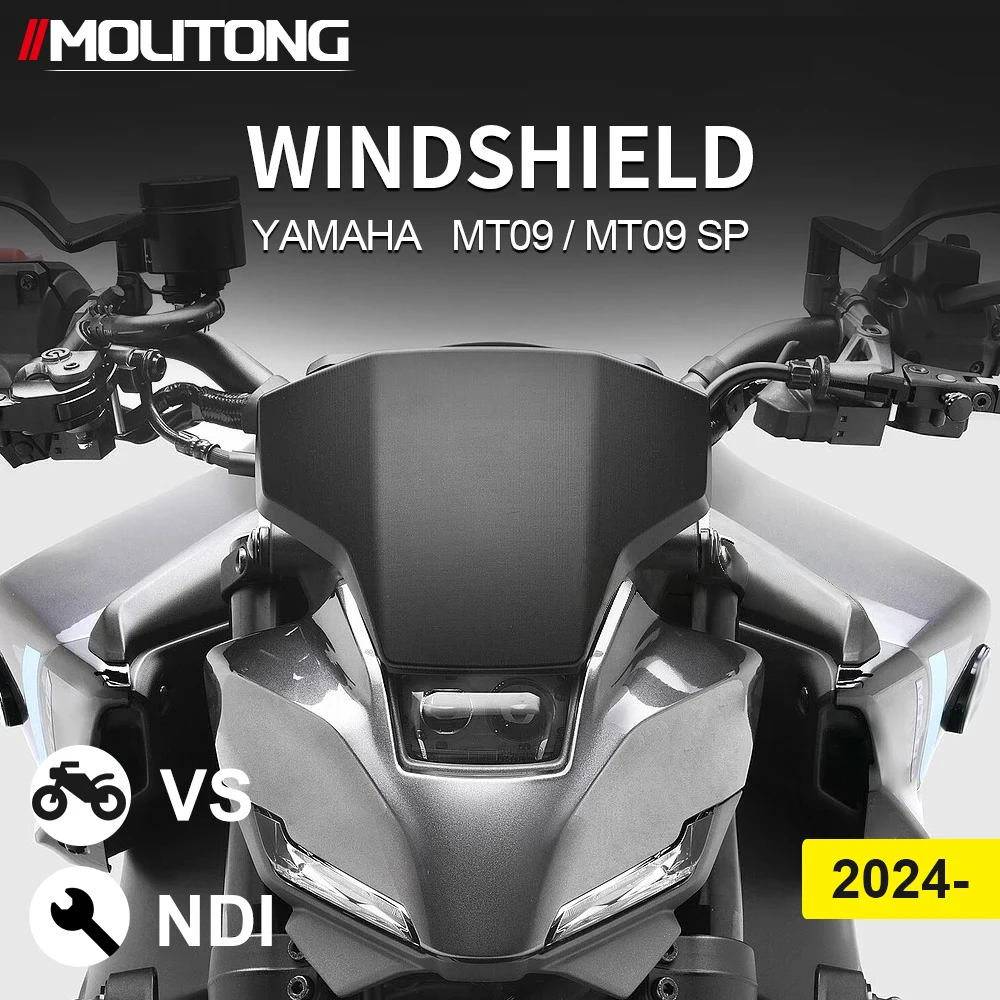 

New For YAMAHA MT-09 2024 2025 MT09 SP MT 09 MT-09SP New Motorcycle Sport Windshield Windscreen Visor Aluminum Wind Deflectors