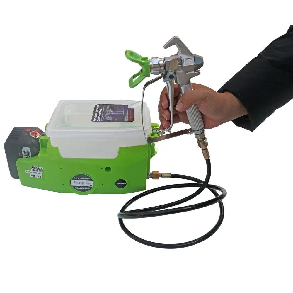 500W Handheld Spuitmachine Verf Latex Verf Hogedrukspuitpistool Rugzak Lithiumbatterij Opladen Muurschildering Machne