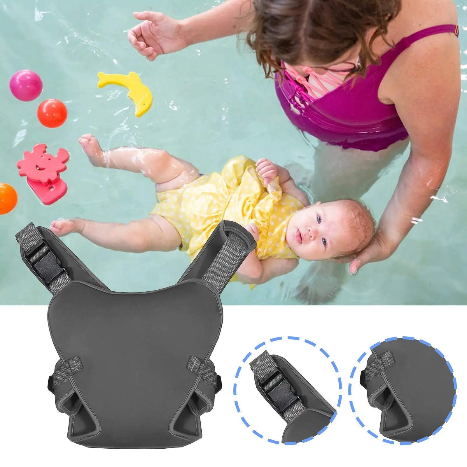 

Labor-Saving Chest Holder Toddler Harness Travel Gear Baby Carrier With Adjustable Straps For Travelling Diving Beach Play