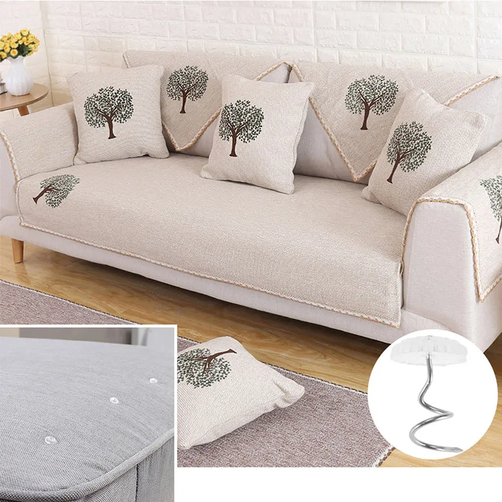 

150Pcs Anti-Slip Spiral Pins Secure Upholstery Bedding Accessories Dust Ruffle Holders Pin