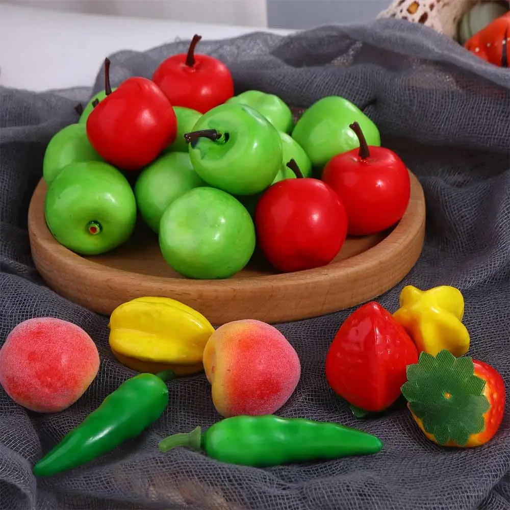 

Ornament Craft Photography Props Model Decor Mini Fake Fruit Simulation Strawberry Ornament Artificial Fruit Kitchen Kids Toy