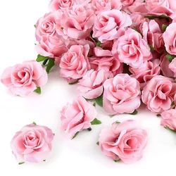 10/20Pcs Rose Artificial Flowers Heads 3.5cm Fake Flowers For Home Decor Wedding Marriage Decoration DIY Garland Gift Accessory