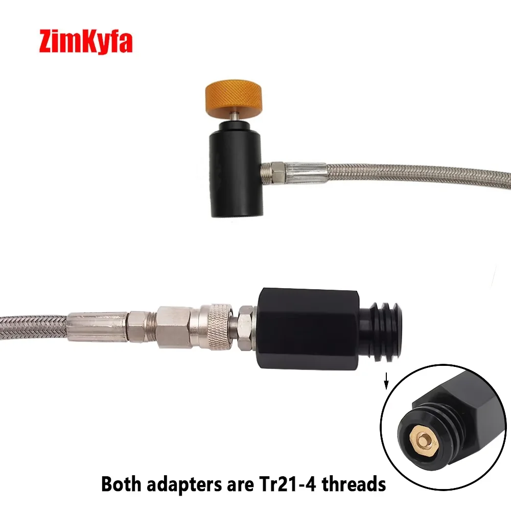 Soda Carbonation Dioxide Cylinder Adapter for Sodastream Maker Sparking Water Machine to Tr21-4 Male 24/36inch Hose