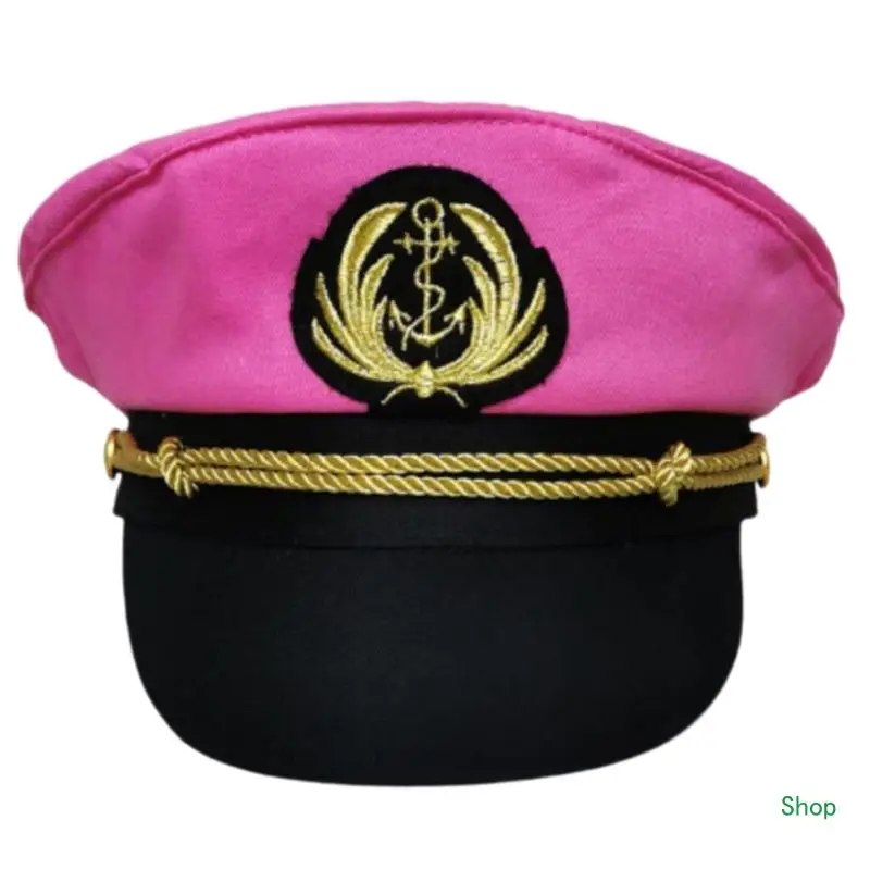 

Dropship Party Captain Hats Party Masquerade Party Cosplay Accessory for Halloween Role Playing Hat Embroidery