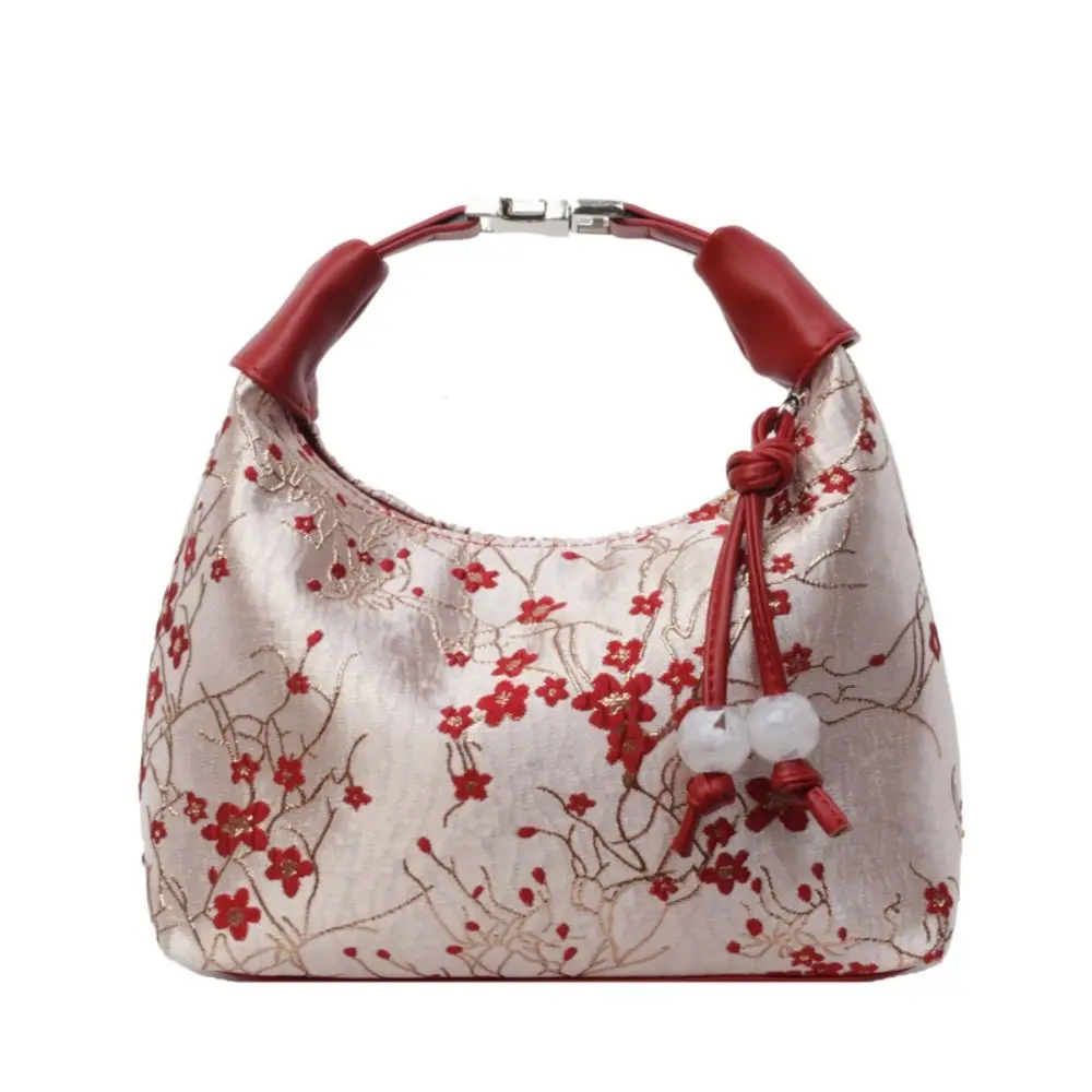 

Casual Embroidered Chinese Style Handbag Purses Zipper Hanfu Embroidery Handbag Shoulder Bag Canvas Cheongsam Bag Women