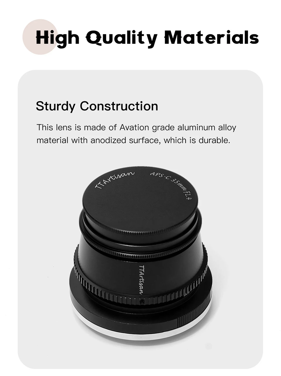 TTARTISAN APS-C 35mm F1.4 Großblenden-Kameraobjektiv für Humanitätsfotografie mit Sony E, Nikon Z, Fujifilm XF, Canon RF L, M43 – Detail 5