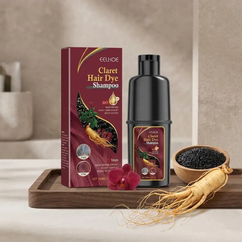 3in1 Hair Dye Shampoo Quick Color Coverage Nourishing Repair for Damaged Hair Root Care Easy Home Dye