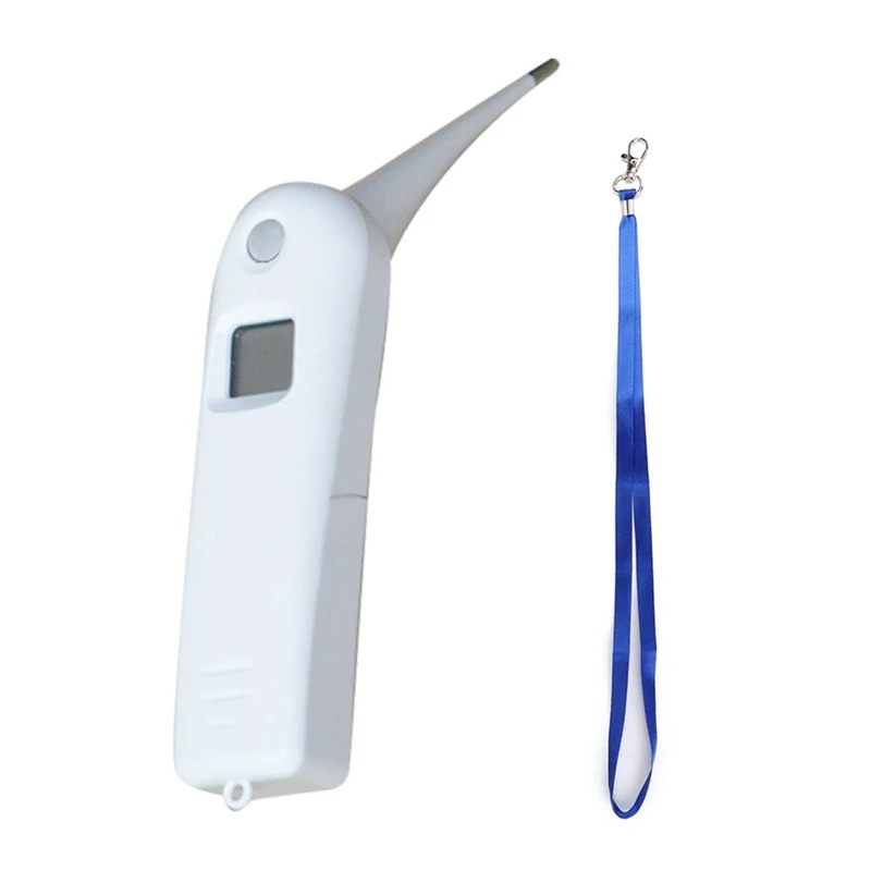 Pet Thermometer for Dogs Cats Birds LCD Display Hanging Rope Included