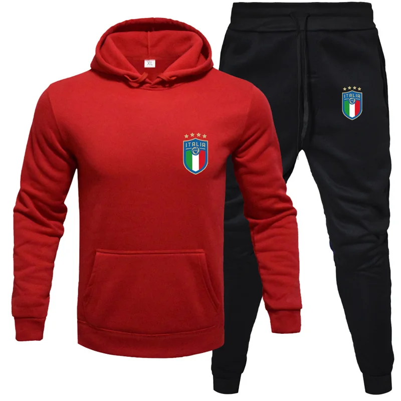 2024New Autumn Winter Hoodies+Pants Two Piece Set Men Womens Hoodies Tracksuits Jogger Pants thick Warm Clothes Men