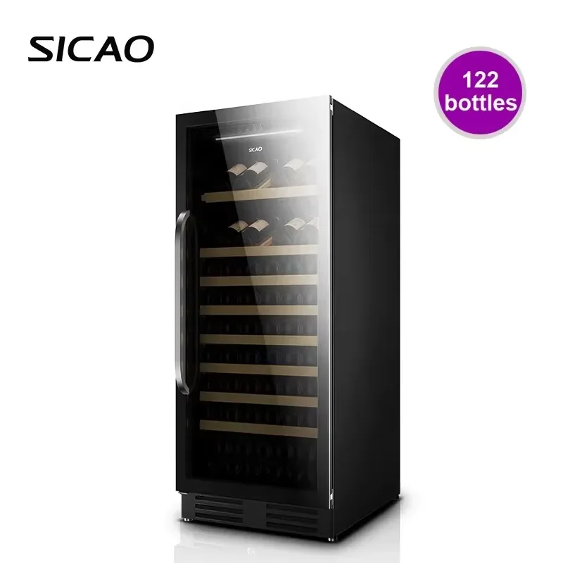 Modern Corner Wine Fridge Built In Glass Door Display Cabinet Single Zone Bar Chiller Kitchen Beverage Cooler Storage