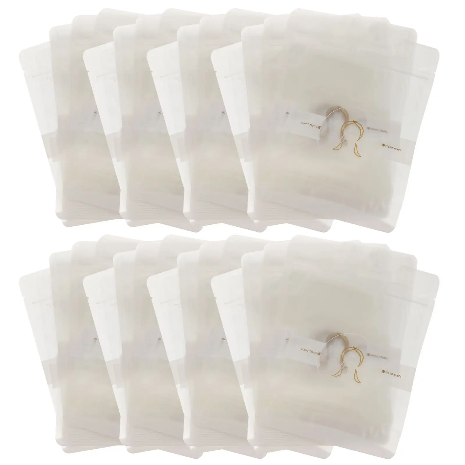 

50 Pcs Snowflake Crisp Packaging Bag Self Sealing Treat Bags Foods Pouch Reusable Glassine Pouches with Zipper Fruit Cpp