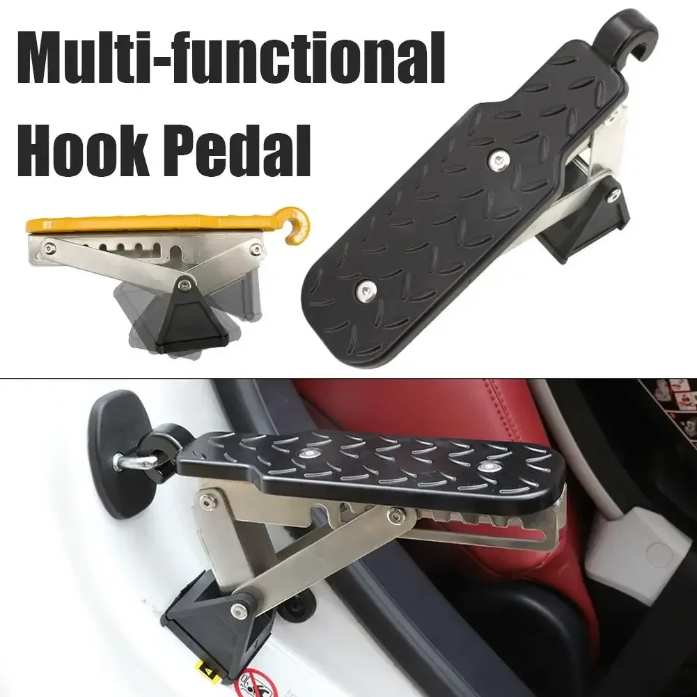 Universal Car Foot Pedal Step Board Door Latch Pedals Hook Roof Rack Step Fit Vehicle Auxiliary Running Boards Accessies