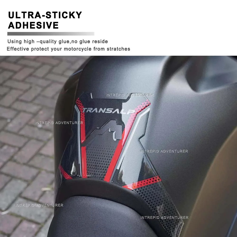 3D Resin Stickers Motorcycle side Tank Pad Stickers Fuel Tank Decals protective Kit Waterproof for Honda Transalp 2023 - Image 3