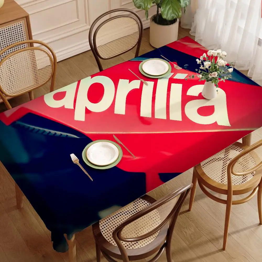 HD Aprilia Logo Tablecloth Home Dinner Party Table Cover Wedding Banquet Outdoor Party Cover Hotel Decoration Tablecloths