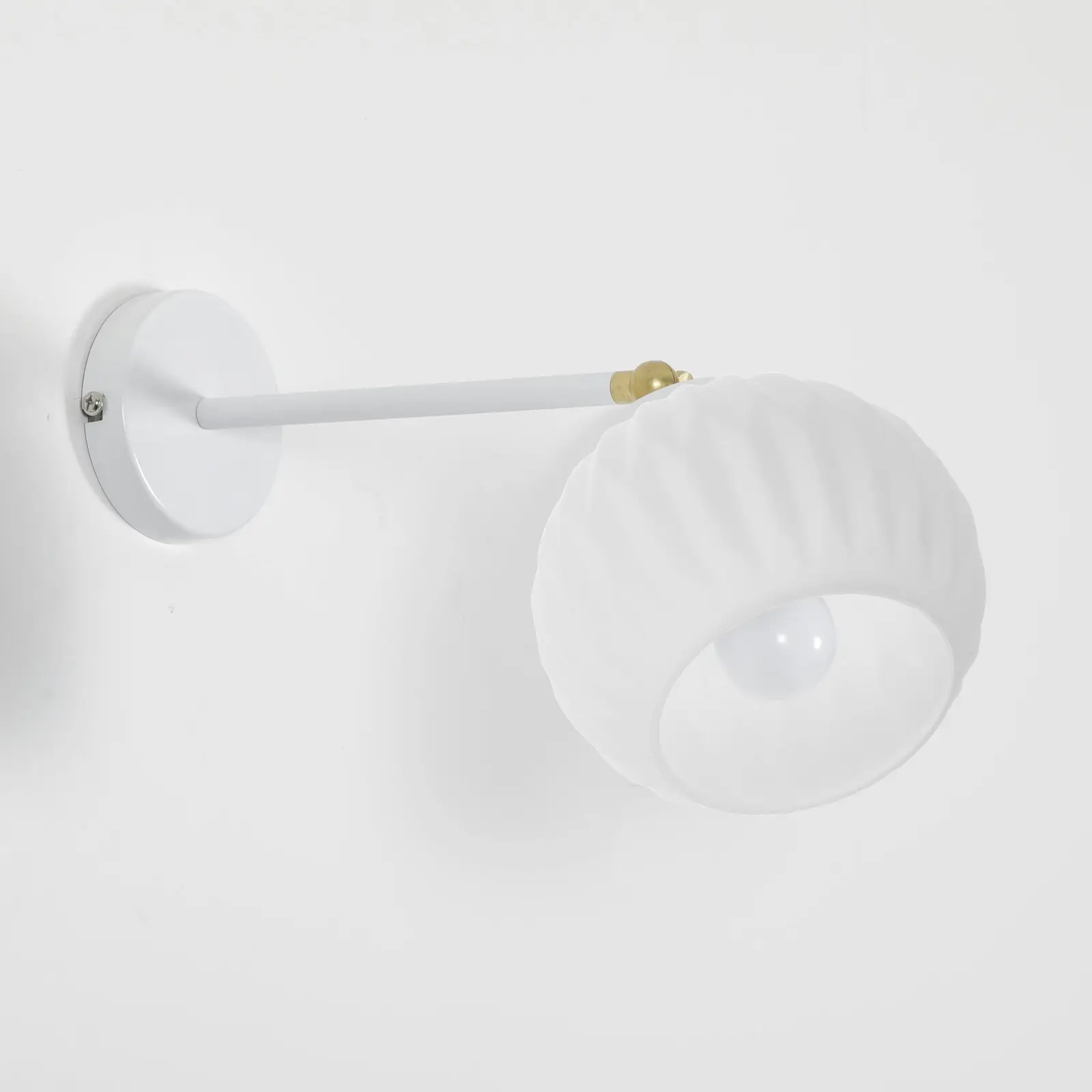 

Стеклянный плафон E27, круглый, 150 мм, молочно-белый, полосатый, сменный, для подвесных и настольных светильников, домашнего декора и освещения