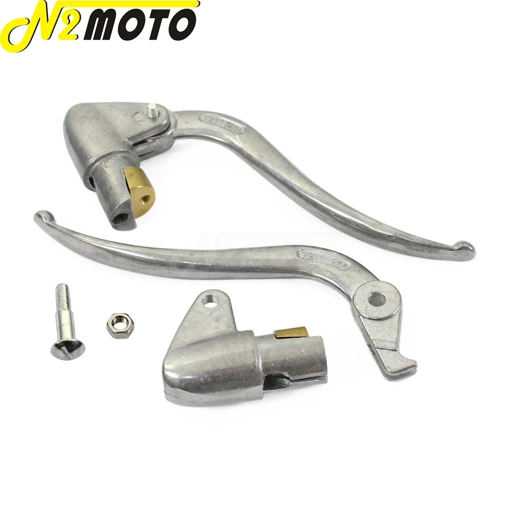 1 Pair Silver Aluminum Motorbike Left and Right Brake Clutch Hand Grip Lever for K750 KS750 M1 M72 R75 Dnepr Ural Sidecar