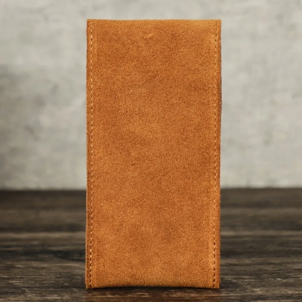 New Cow Suede Watch Pouch Soft Leather With Inserts Travel Watch Case Anti-Scratch Anti-Dust Watch Storage