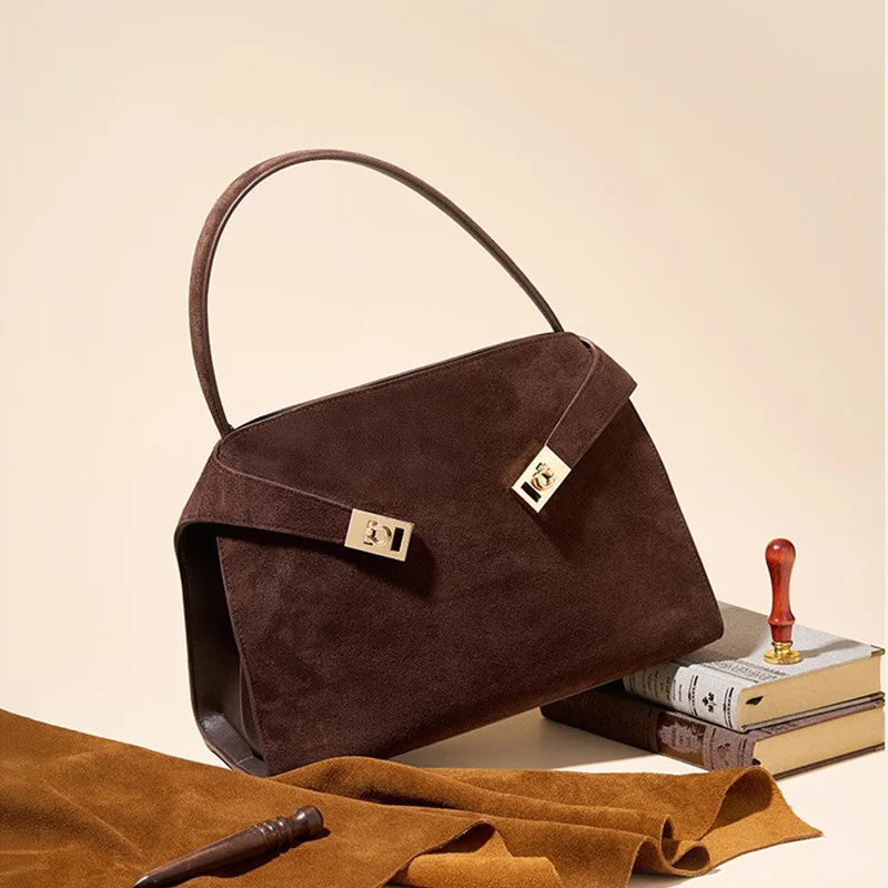 

Niche Light Luxury High-end Leather Large-capacity First-layer Cowhide Women's Handbag Tote Bag Commuter Leisure Versatile