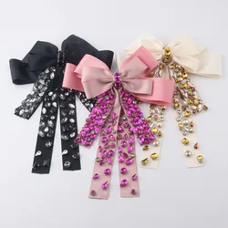 New Fashion Temperament Inlaid With Rhinestones Exaggerated Long Bow Hairpins Ladies Prom Hair Accessories Bride Headband 838