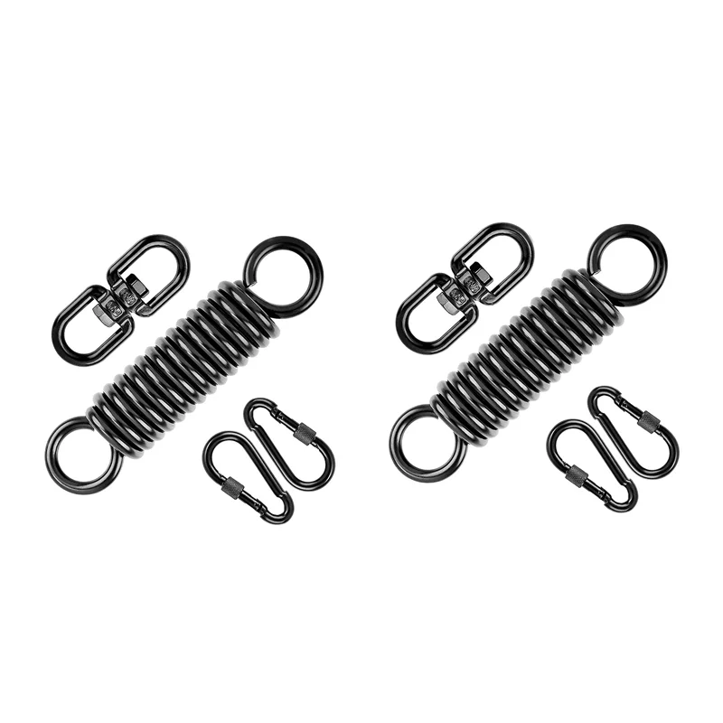 ABJN-Swing Spring لكرسي معلق، مع 4 خطافات كبس و360 °   خطاف دوار، سعة تحميل 250 كجم للتعليق والكرسي والأرجوحة واليوجا وما إلى ذلك