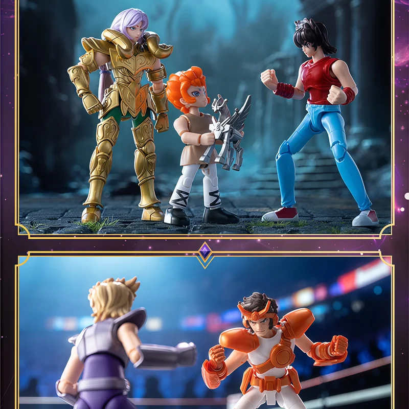 Blokees Saint Seiya Galaxy GV03 Aioria Aries Gold Saint ‌   قناع الموت ‌   أثينا ساجيتا توليمي عمل الشكل صندوق أعمى ألعاب الهدايا