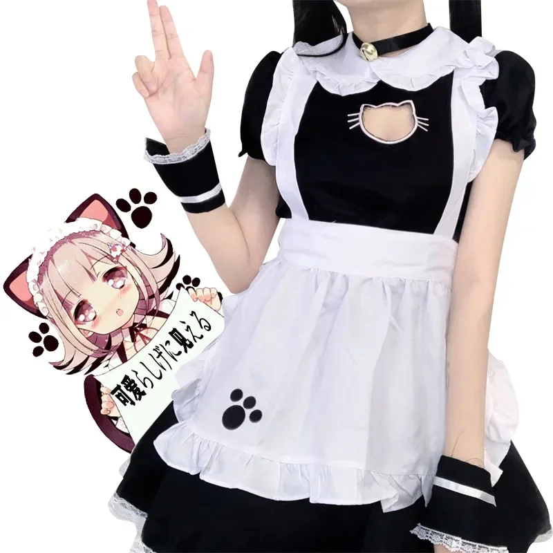 Cat Girl lolita dress hollow bust sexy maid dress anime maid outfit party clubwear s-4xl large size