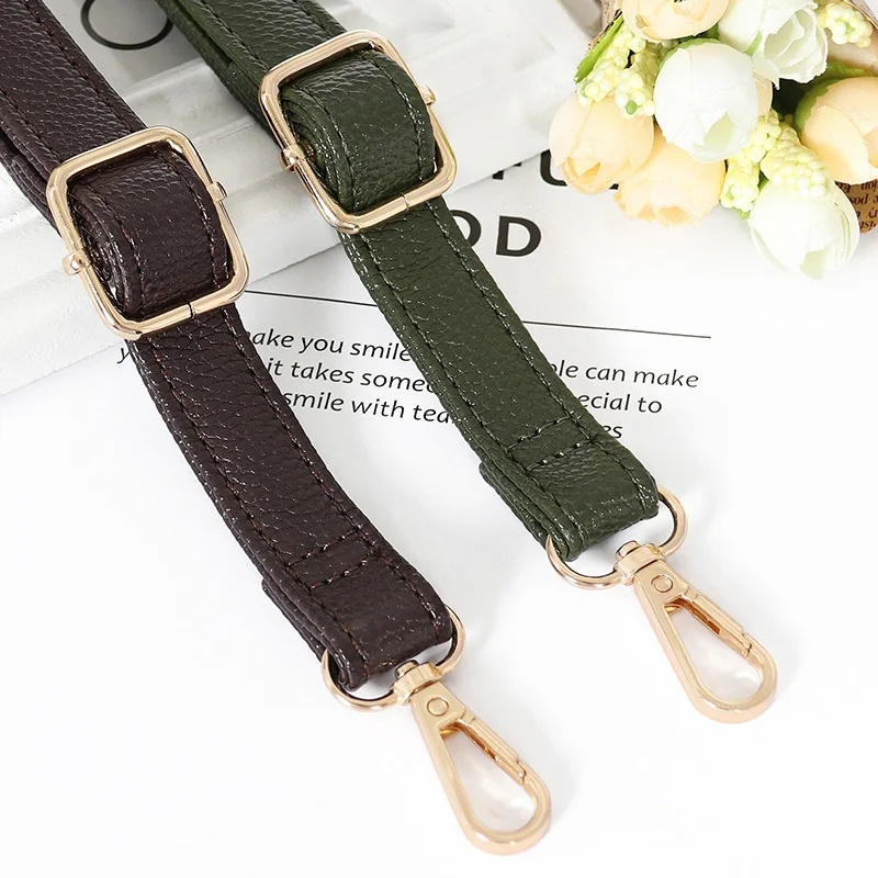 Litchi Pattern Long Adjustable PU Leather Bag Strap For Crossbody  Shoulder Bag Strap Replacement Accessories For Handbags New