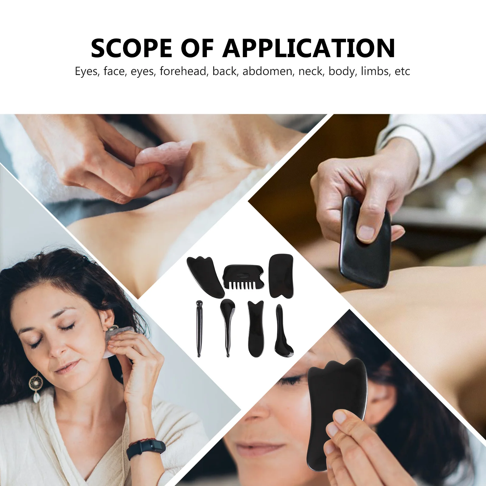 

1 комплект, скребковые стержни из смолы, набор инструментов для массажа, практичные фитнес-массажеры для лечения триггерных точек, ухода за лицом, шеей, плечами