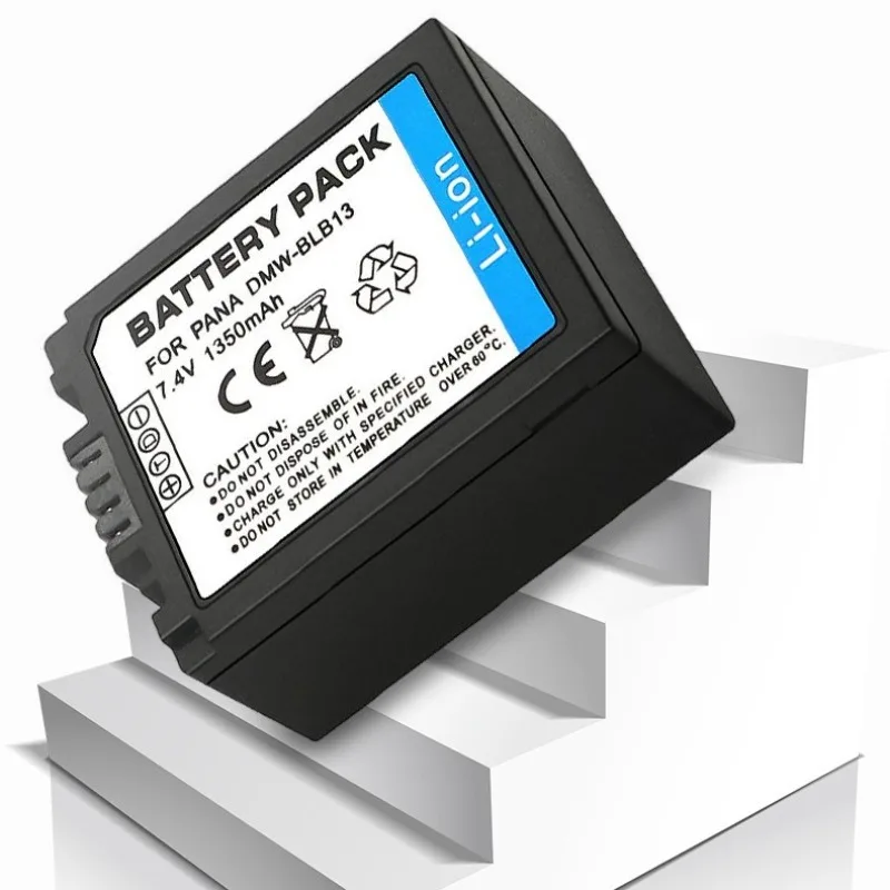 Bateria de substituição de 1350mAh para Panasonic BLB13 compatível com DMC-G1 G2 G10 GK GH1 GF1 G3 GH2 GF2 câmera sem espelho