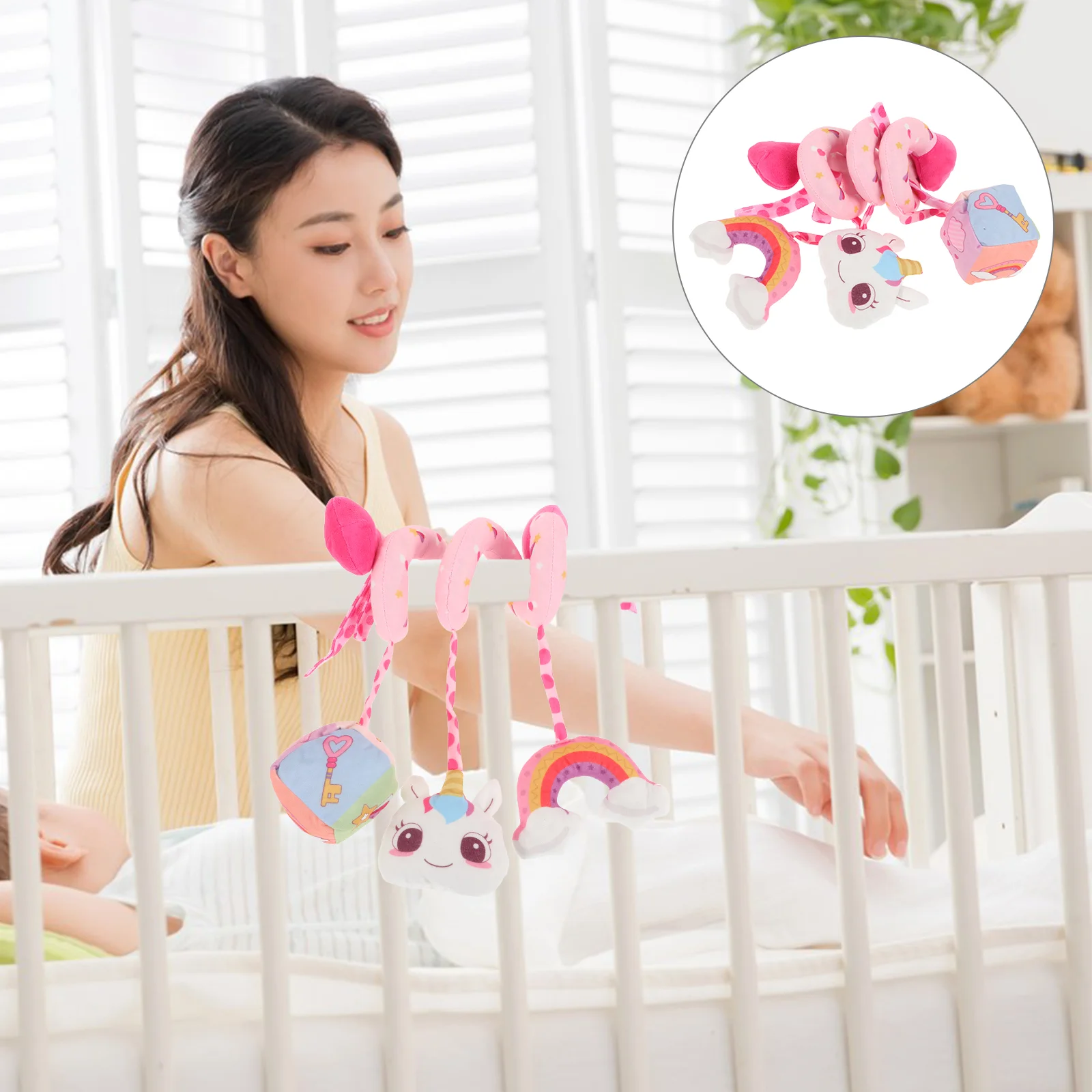 Crib Bell Baby Stroller Toy Nursery Decor for Boys Hanging Toys Babies Car Seat