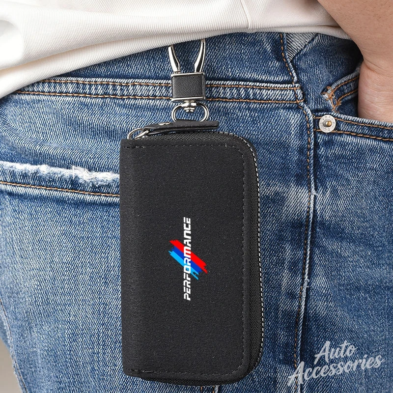 

Car Key Cover Case Leather Keyring Emblem Styling Wallet Accessory For BMW Performance X1 X2 X3 X4 X5 X6 G20 G30 G11 G12 E30 E34