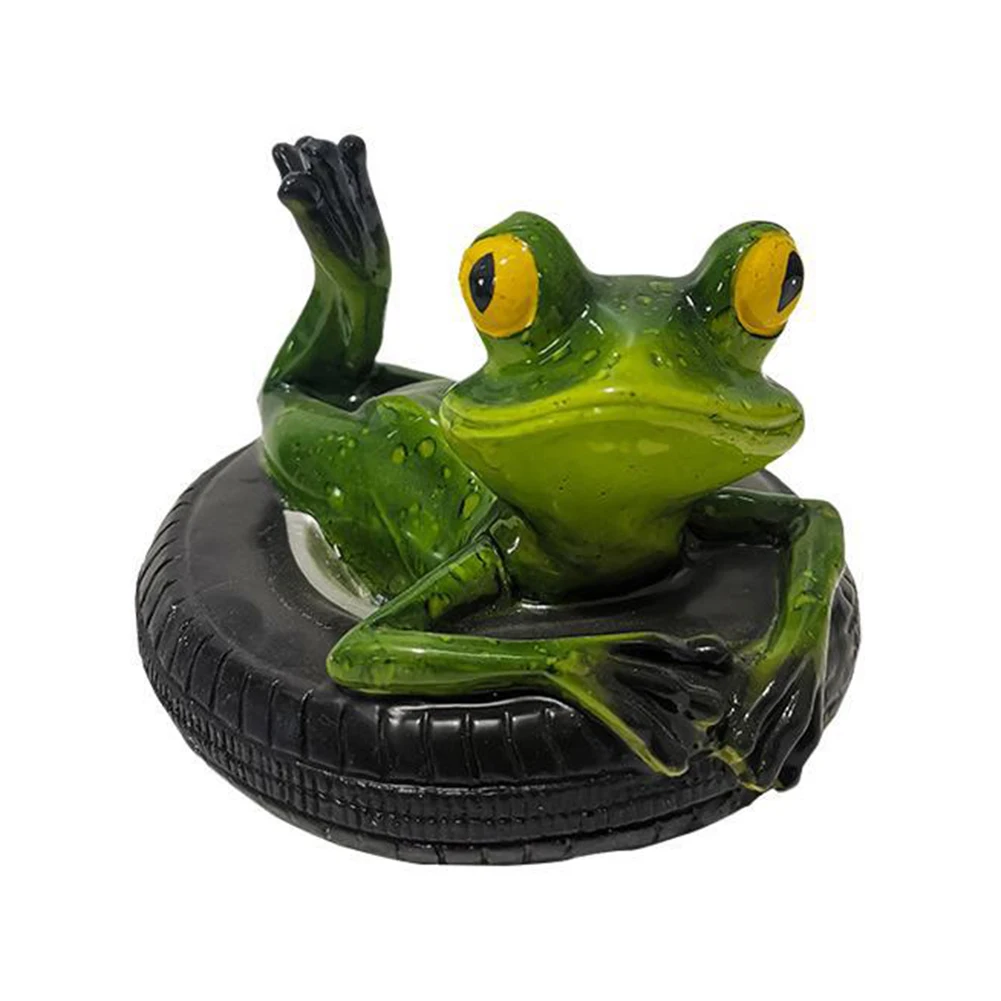 

Floating Frog Garden Statue for Pond Decoration Resin Frog Sculpture with Realistic Details for Outdoor and Indoor Display