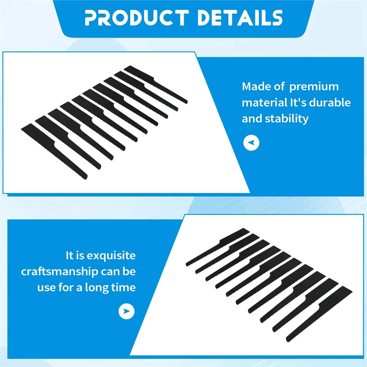 A50U 10Pcs 32T Reciprocating Air Saw Blades Pneumatic Tool for Wood Fiberglass Plastic Metal Saw Blade Wood Saw Blade