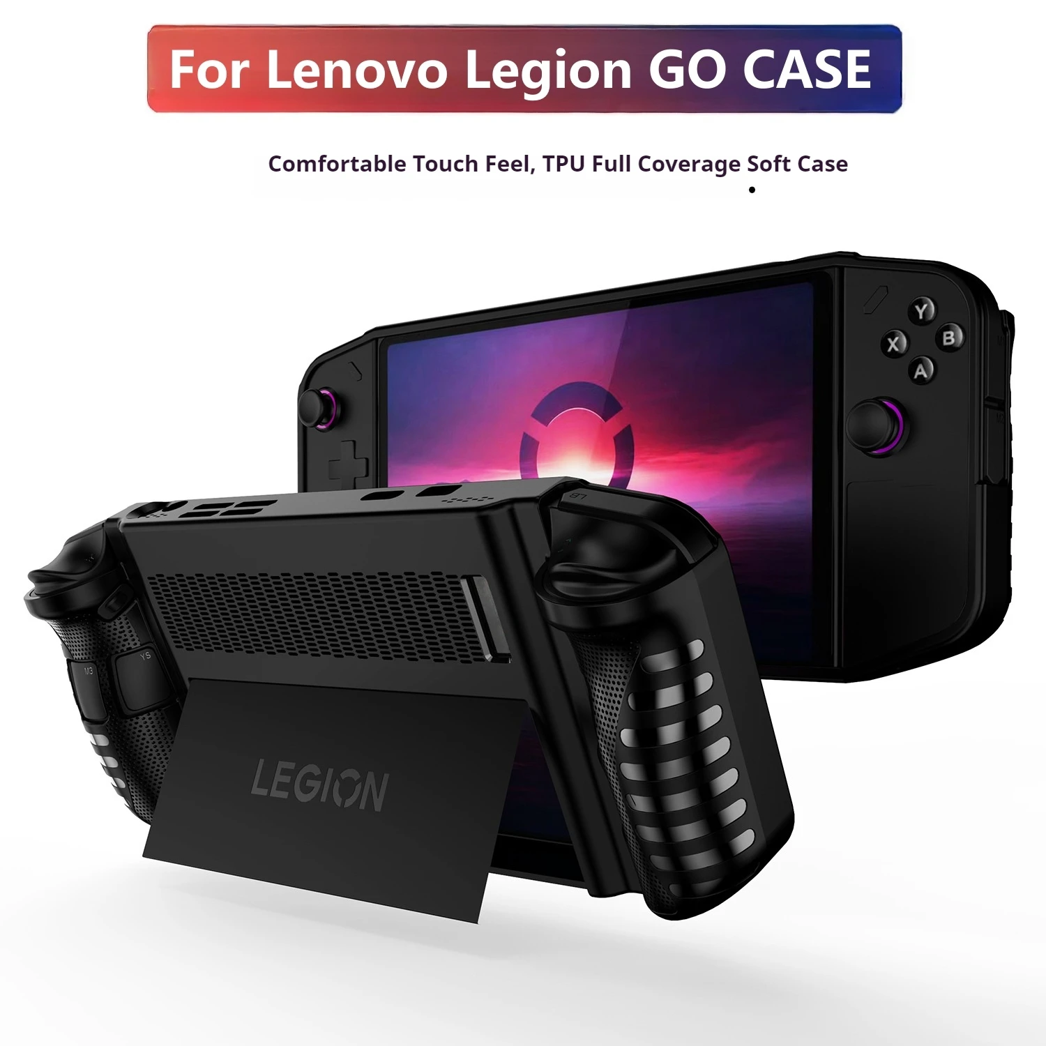 

Мягкий чехол из ТПУ для Lenovo Legion Go, ультратонкий чехол с ручкой, защитный чехол для игровой консоли с подставкой для Legion Go, аксессуары