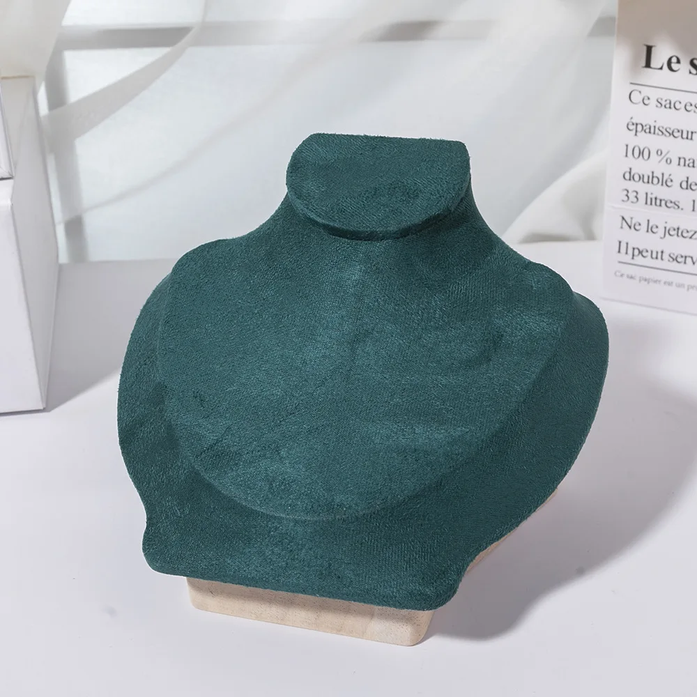 Linen Necklaces Pendant Portrait Showcase Display Shelf Window Stand Jewelry Pendants Bust Mannequin Holder Rack Organizer