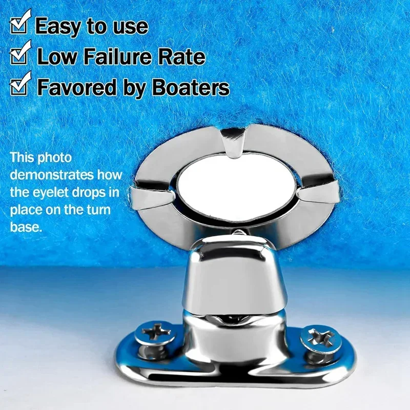 10 Sets Copper Screw Base Snaps Turn Button Boat Cover Enclosure Eyelet Canvas Snap Fastener Marine Boat Yacht Fixing