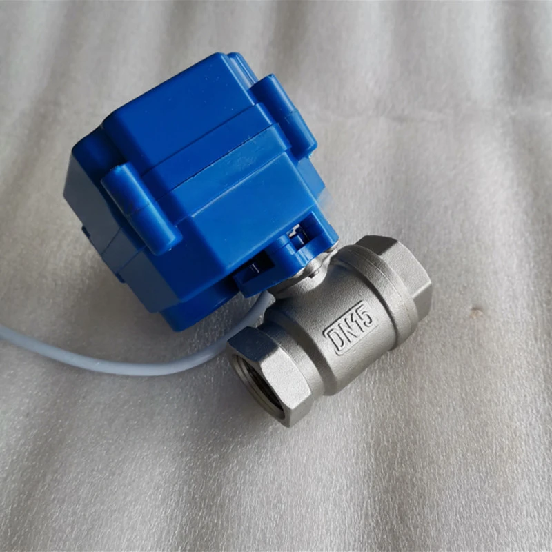 304 stainless steel miniature electric valve CWX-15N internal thread two-way valve, bath hot water switch valve 9-24V