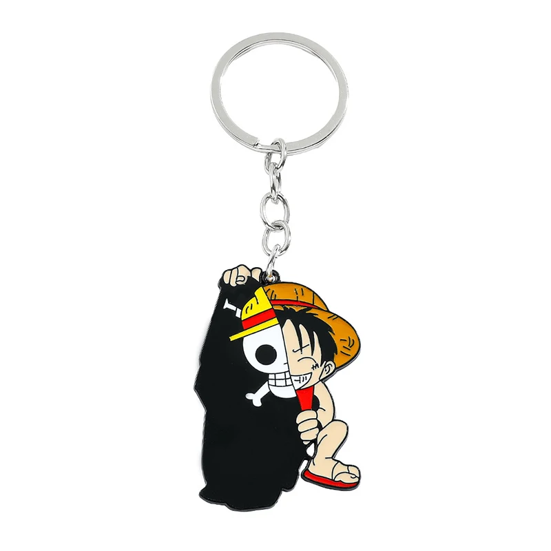 Llavero de One Piece, Colgante de Anime con Diseño de Luffy, Barco Pirata y Calavera, Accesorio para Bolsos, Regalo para Mujeres y Hombres, Decoración para Mochilas