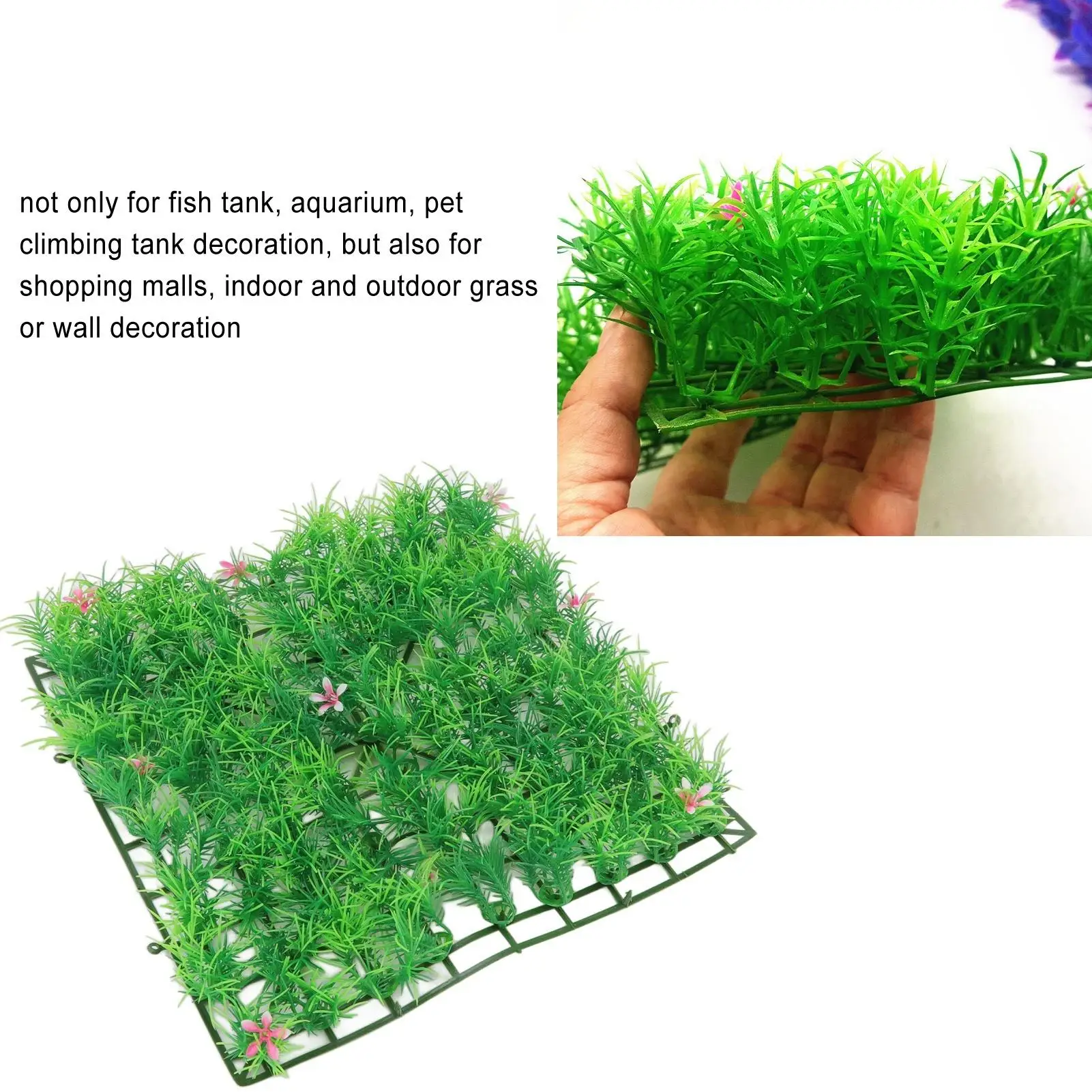 Realistic Aquarium Plastic Grass Mat - Ideal for freshwater Tanks & for shopping Malls